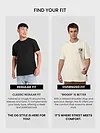 Cream Stamps Printed Oversized T-Shirt